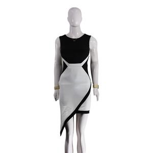 Kardashian Kollection Monochrome Cocktail Dress Chic